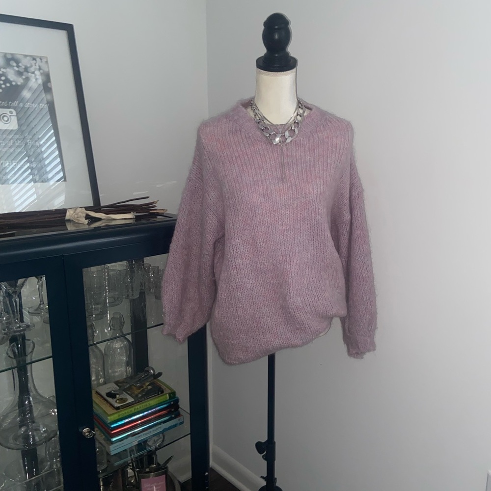 Oversized Cozy Pink Sweater